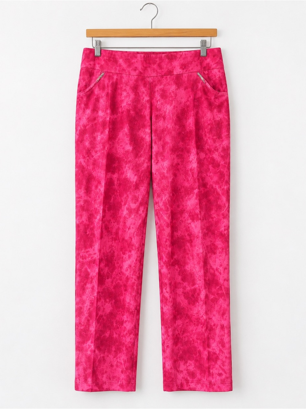 Chico's Hot Pink Printed Straight-Leg Lounge Pants XL